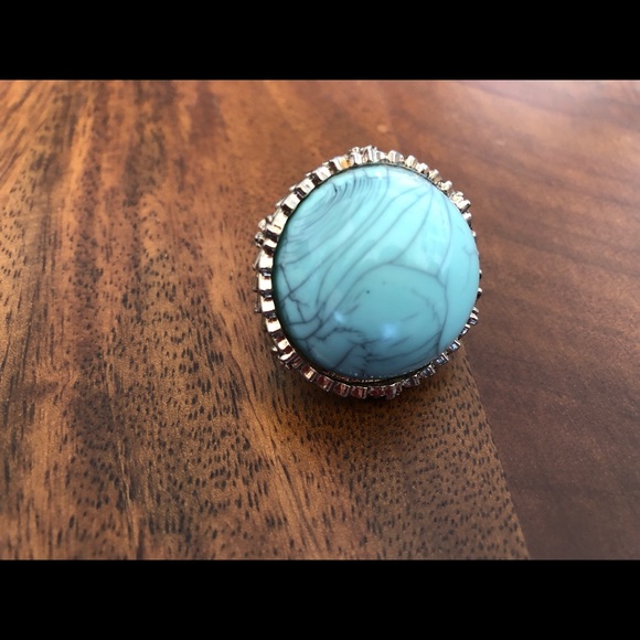 Turquoise Cocktail Ring - Picture 2 of 3